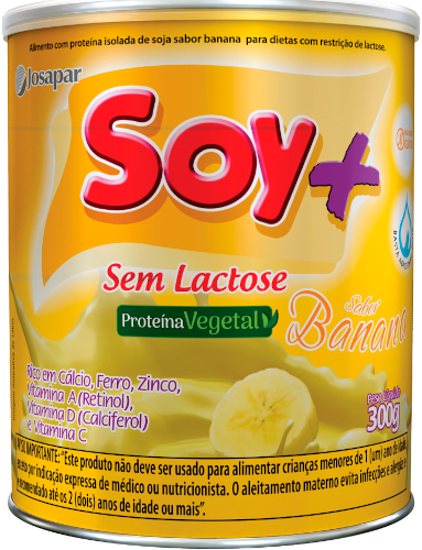 Alimento Em Pó Soy + Sem Lactose Sabor Banana 300g