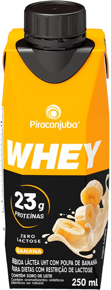 Bebida Láctea Piracanjuba Whey Banana 250ml