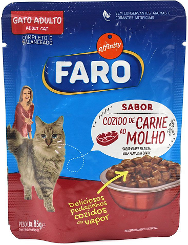 Ração para Gato Faro Sache Carne 85g