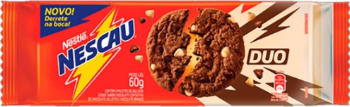 Biscoito Cookie Nescau Duo Nestlé Pacote 60g