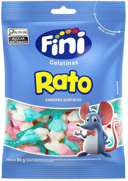 BALA FINI GELATINA 80G RATO